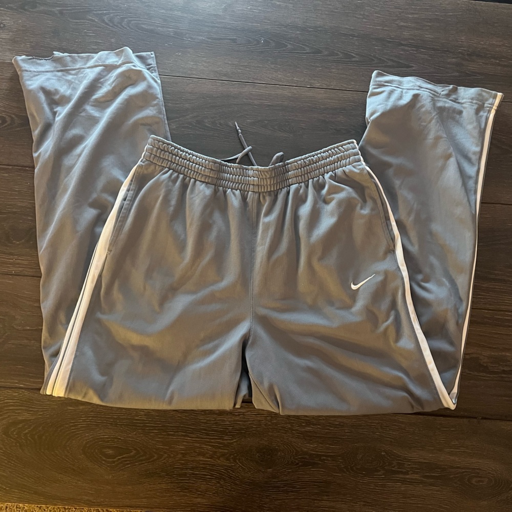 Y2K NIKE Grey & White Basketball Warm Up Pants X Size : XL